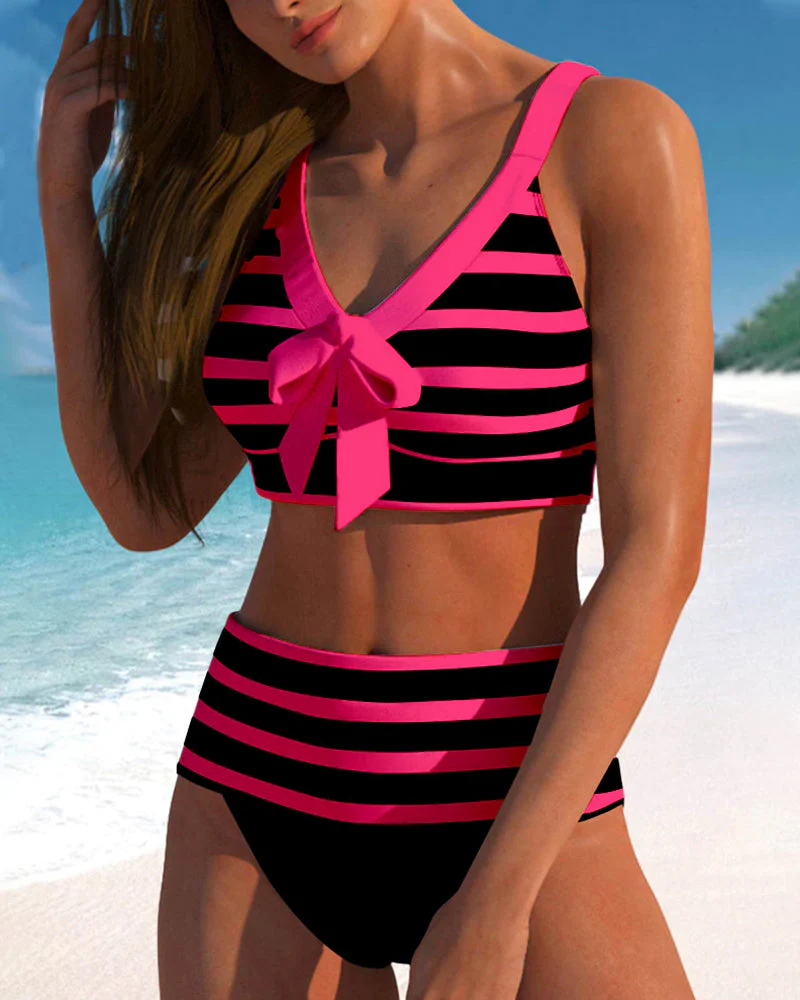 Ivyleen® | Gestreepte bikini met hoge taille. - Image 10