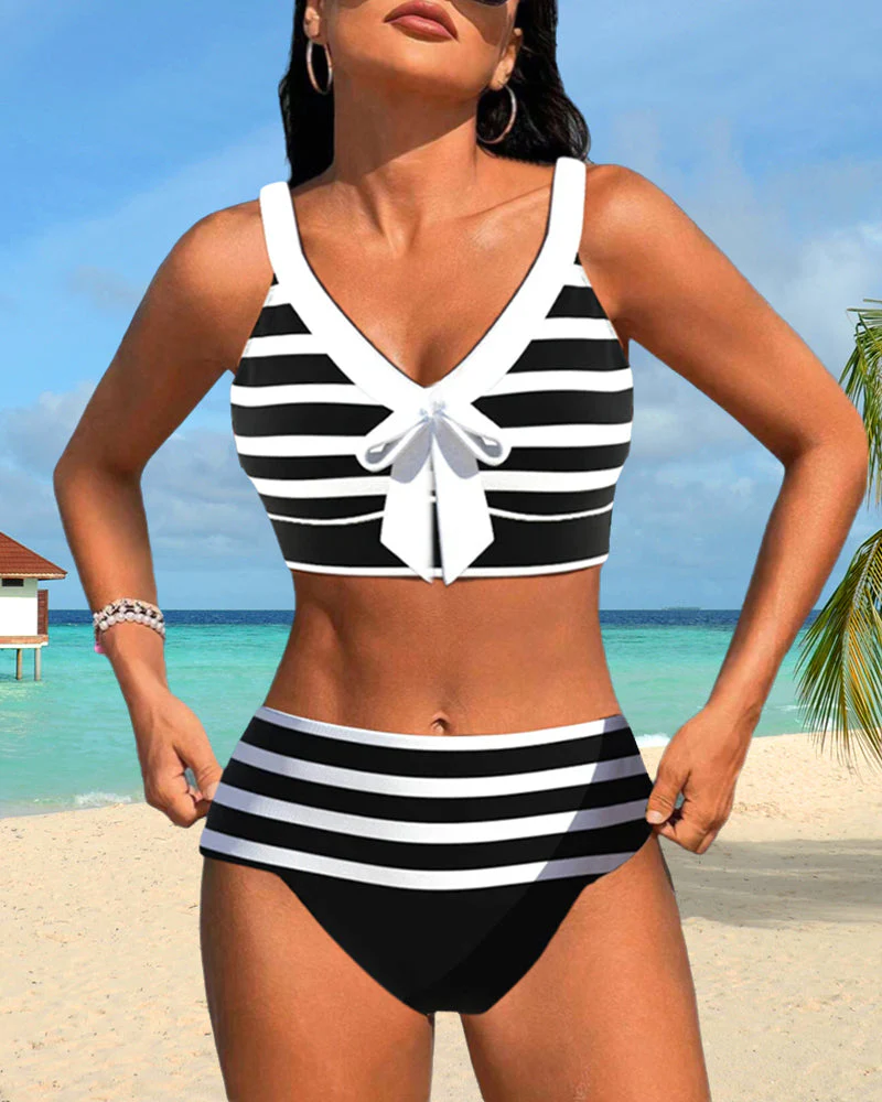 Ivyleen® | Gestreepte bikini met hoge taille. - Image 12
